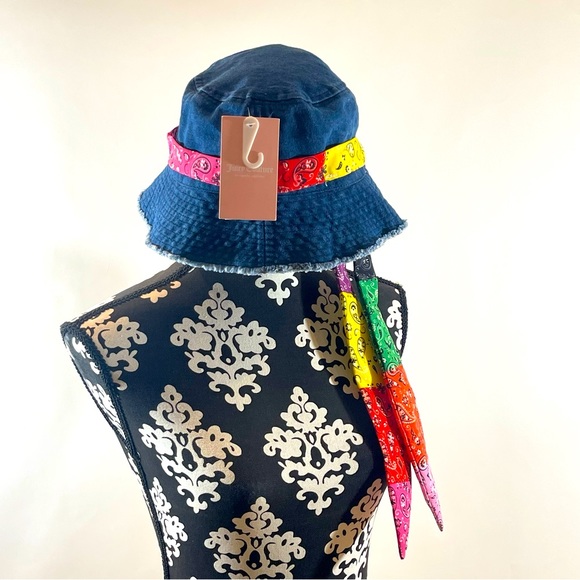 Juicy Couture Accessories - NWT Juicy Coutre Boho Denim Bucket Hat